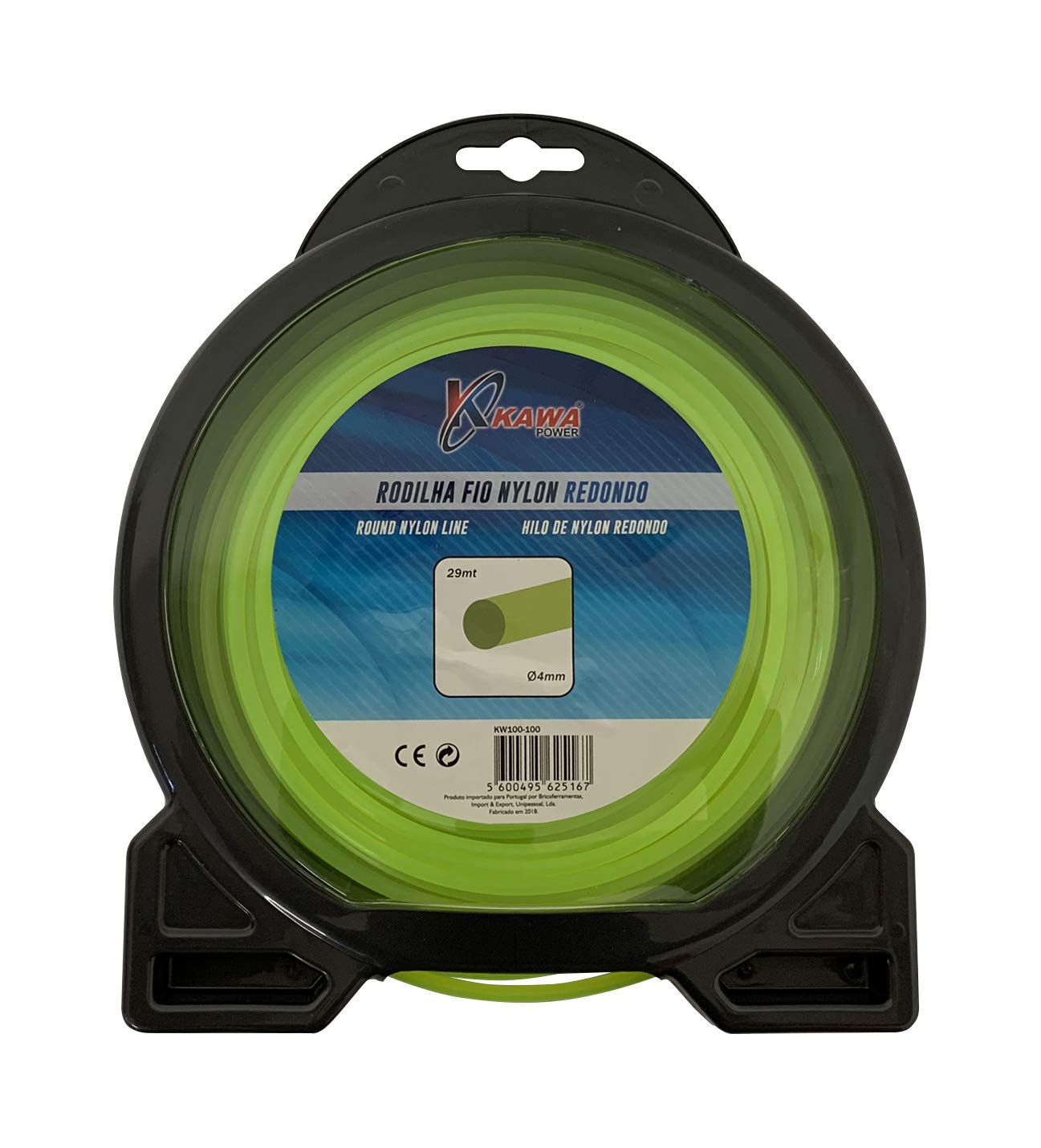 Fil en Nylon Rond KAWAPOWER pour Débroussailleuses - 4 mm x 29 m