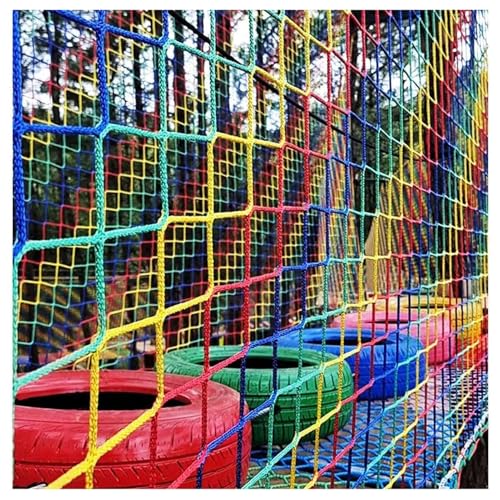 Suspension Bridge for Kids-5cm/4mm Kids Cargo Net Rope Bridge for Treehouse Playground Net Climbing 6.6X9.9FT(2X3M)