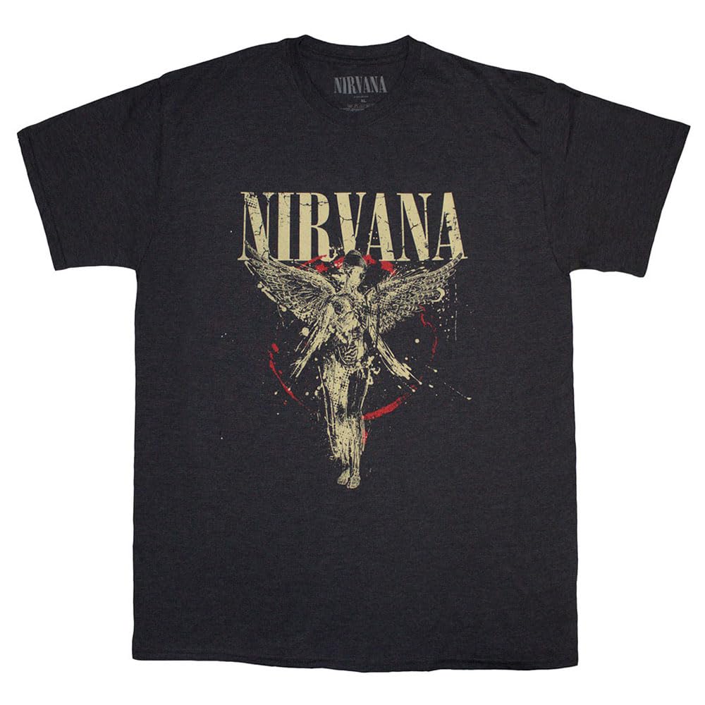 Nirvana in Utero Band Logo T Shirt S Grey