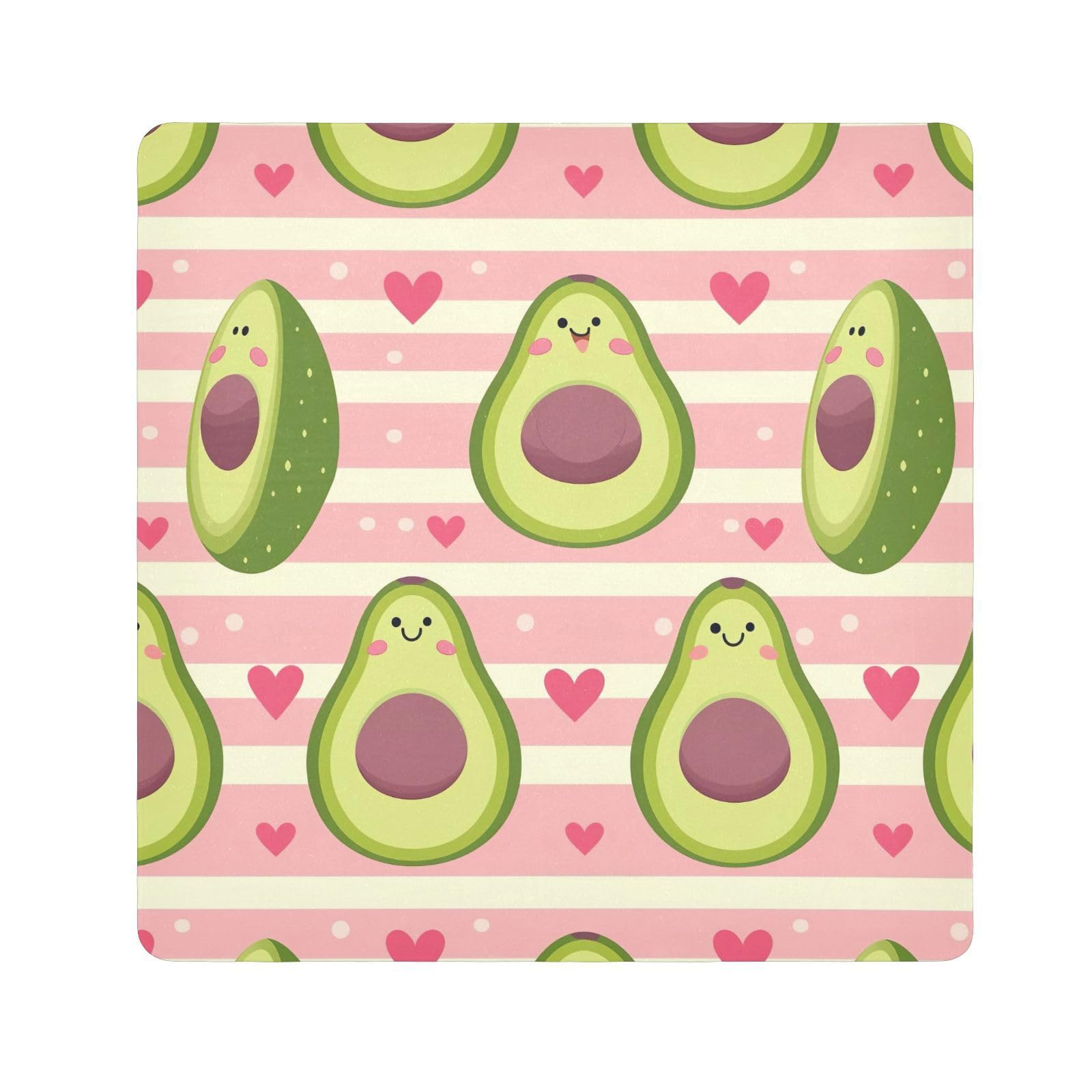 ODAWA Camera Lens Wrap Cloth Cute Funny Avocado Pastel Stripes Self-adhesive Cloth 13.8