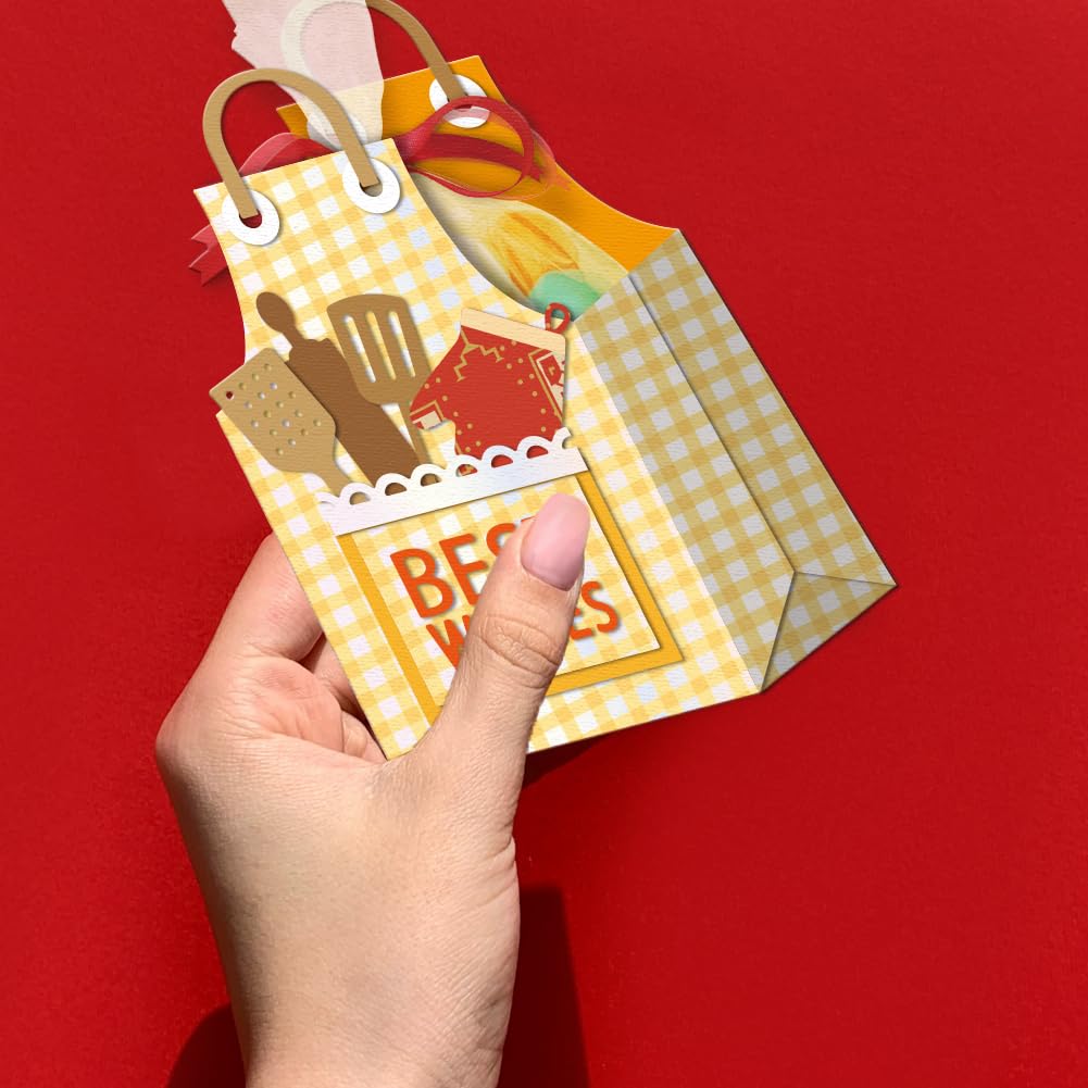 GLOBLELAND 3D Apron Snack Bag Cutting Dies Cooker Die Cuts Love Heart Template Stencil for Card Making Decoration DIY Scrapbooking Album Craft Decor - Image 4