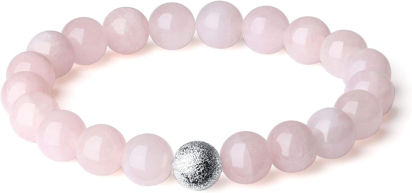 OKIKO Women Bracelet Boho Chakra Gemstone Metal Charm A Grade Rose Quartz/Amethyst/Moonstone/Lapiz Lazuli