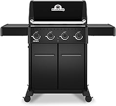 Broil King 865154 Crown 420 Shadow 4-Burner Propane Gas Grill in Black