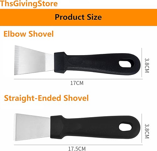 Miniatura 2 de 2 espátulas multiusos de limpieza de cocina, pala de hielo para refrigerador, congelador, espátula de desengrase, sartén de limpieza, mango de