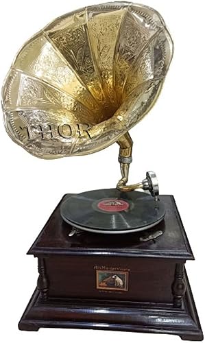 Sistema de altavoces estéreo de madera del reproductor de discos de vinilo del tocadiscos del fonógrafo del fonógrafo del gramófono disponible en Yaxa Costa Rica