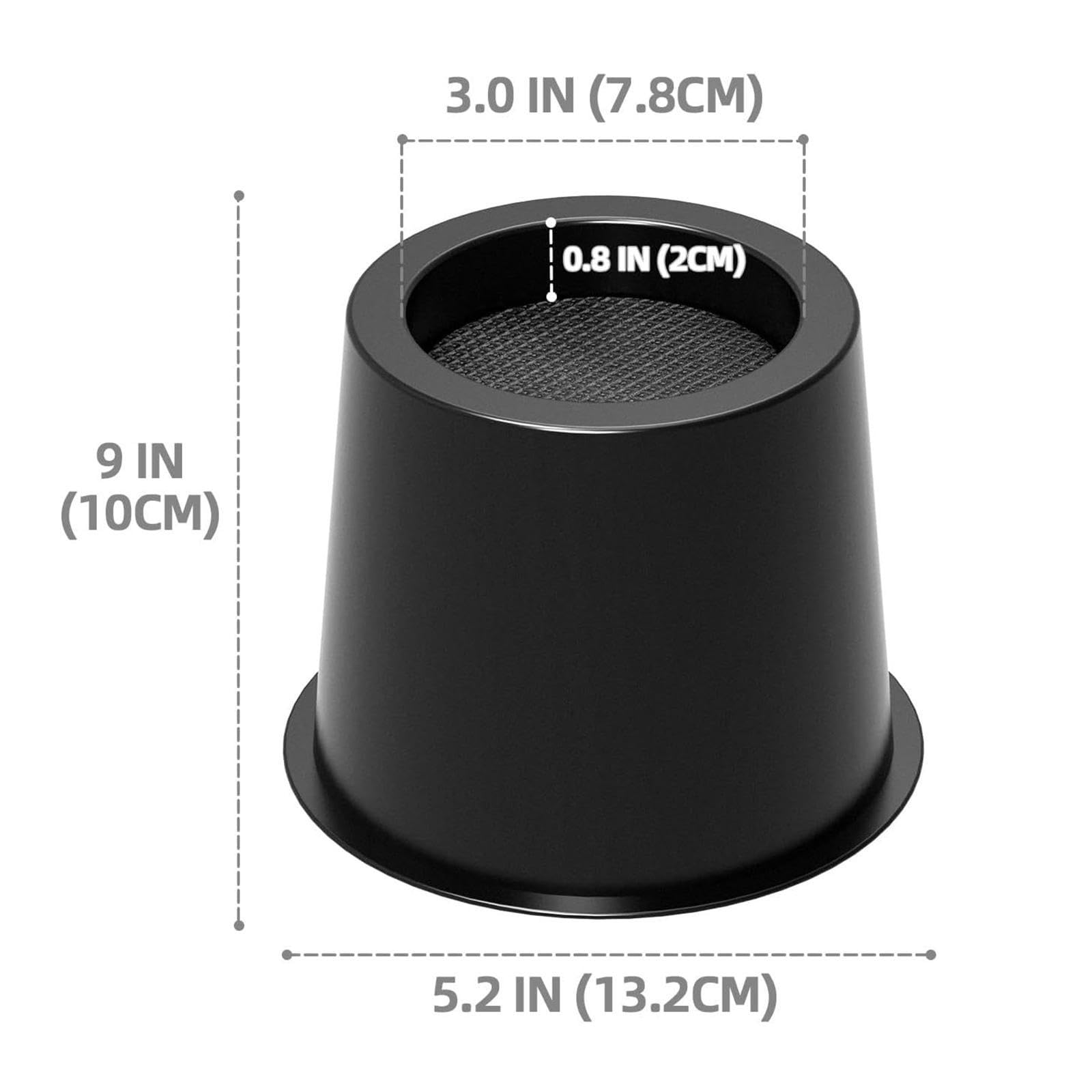 Patas de Cama/elevadores de Sofá para Estructuras de Cama Tipo, Antideslizantes, Ajustables, Redondas, 10 Cm de Alto, para Sofá, 6 Uds., Individual
