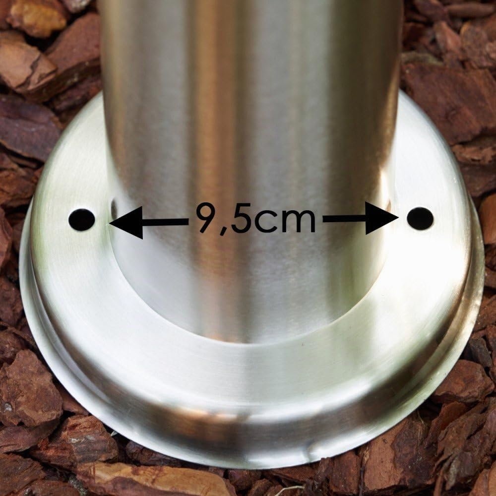 Lampada da esterno Caserta, lampada moderna con base in acciaio inox e dischi in plastica, luce di percorso 110 cm, lampada da giardino, E27, illuminazione da giardino IP44, senza lampadina/e