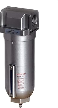 1" Inline Air Compressor Water Moisture Filter Trap Separator w/Manual Drain