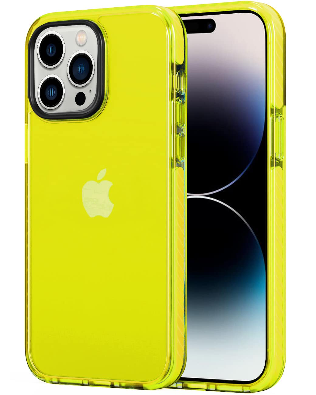 Amazon.co.jp: Aucatkin ネオンクリア iPhone 14 Pro Max用ケース