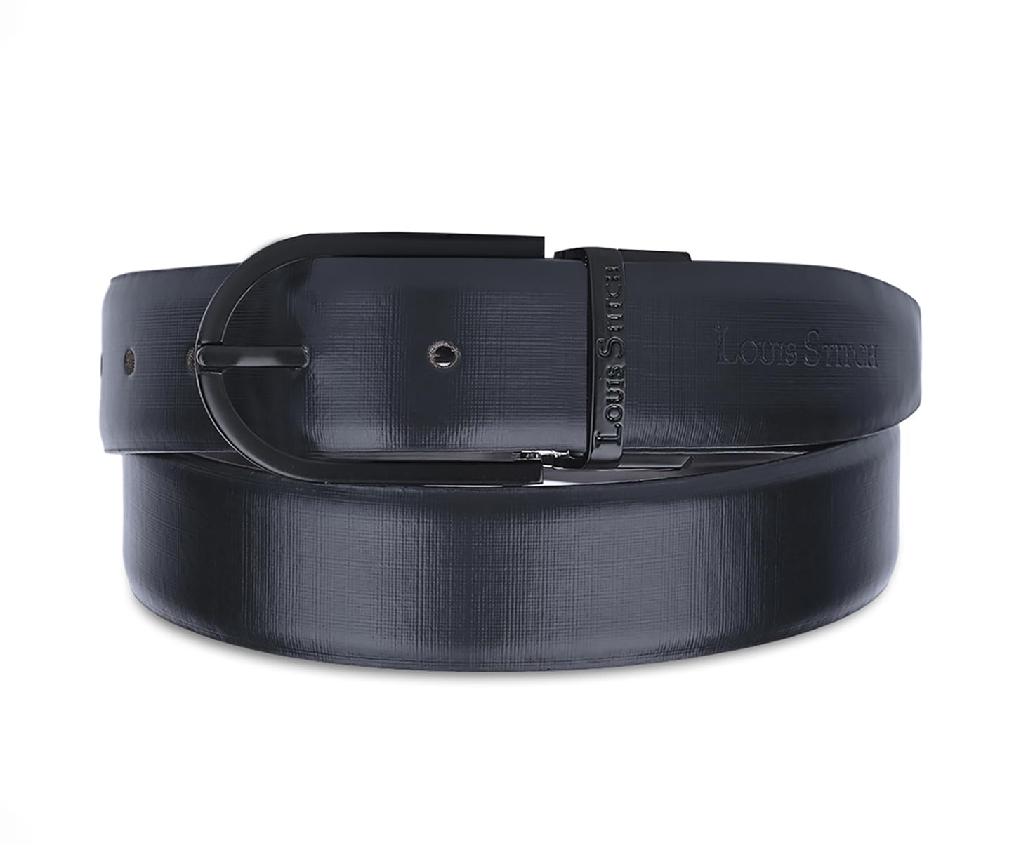LOUIS STITCHMen's Reversible Italian Leather belt for men 1.25 inch (35mm) Waist Strap Black Brown Belt (BERPTL)