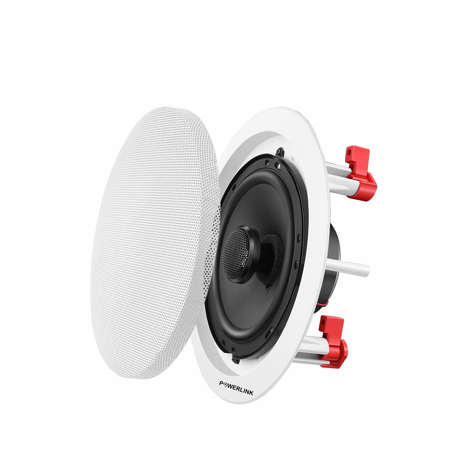 Powerlink 6.5 Inch 30 Watt Bluetooth Flush Mount Ceiling Speaker for Home, Office, Gym, Kitchen, Home Theater, Covered Porches (Pack of 1)(Removable Metal Grill) (B0CZ77YCMM) Amazon Price History, Amazon Price Tracker