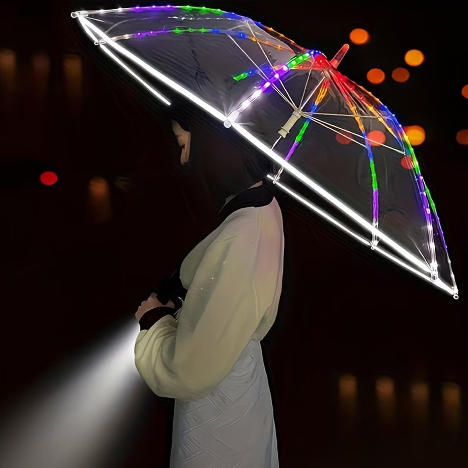 Paraguas LED Herramienta De Para Paseos Nocturnos | Paraguas De Lluvia Iluminado Para Fotografía, Actuación En Escenario, Festivales De Música, Hombres, Mujeres, Adolescentes