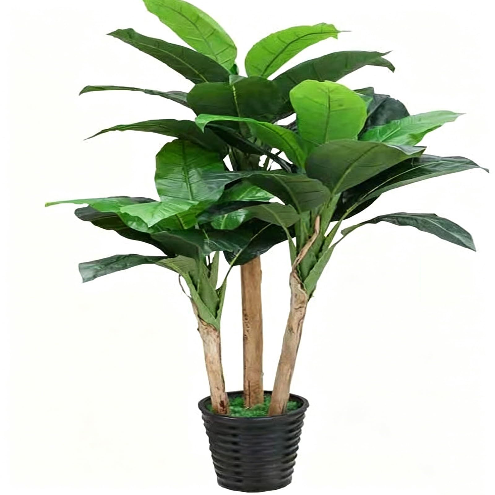 Grand bananier artificiel haut de gamme avec sa verdure tropicale réaliste