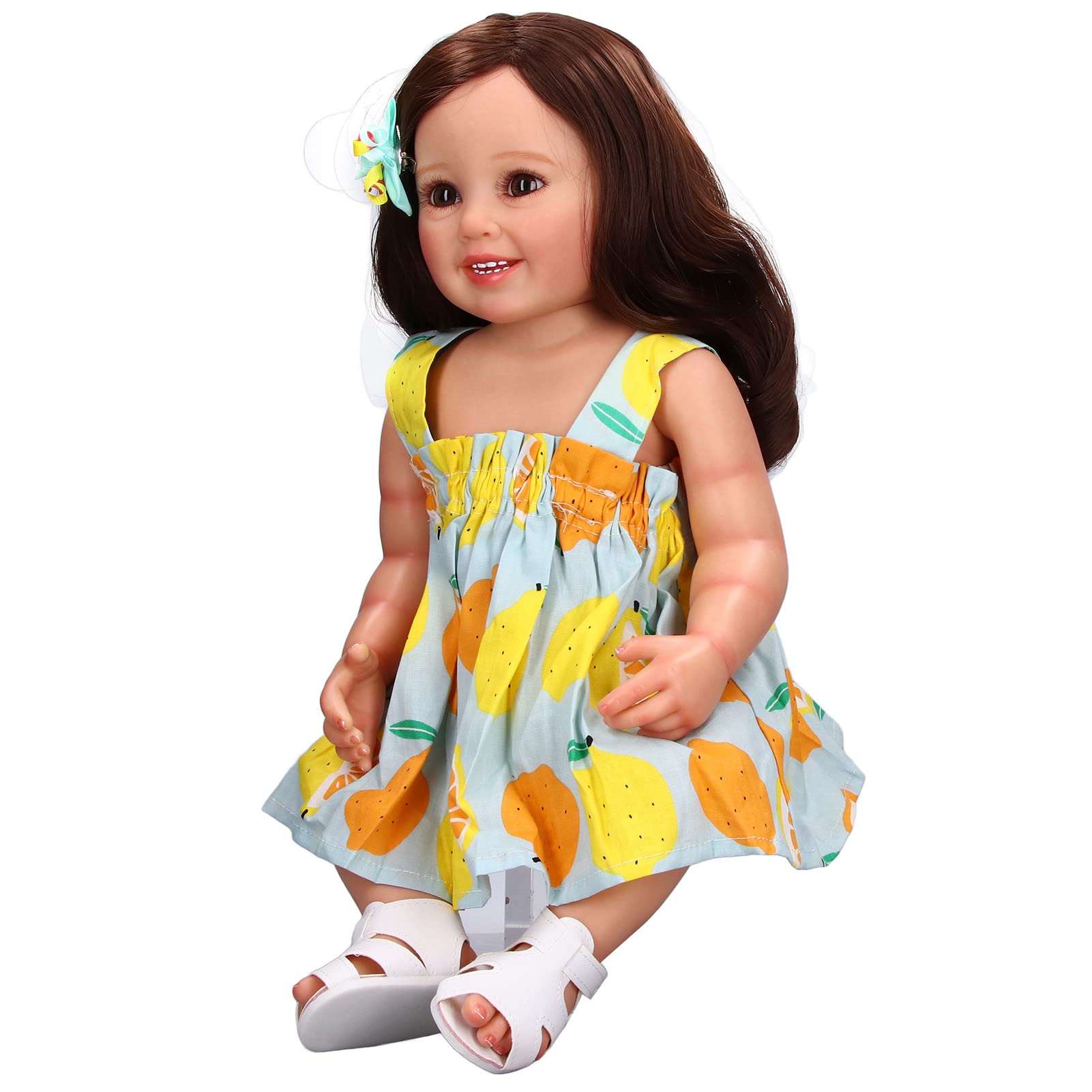 Generic Doll 21,7" Realistyczne, Realistyczne Winylowe Lalki dla Dzieci Prezent dla Dzieci z Akcesoriami