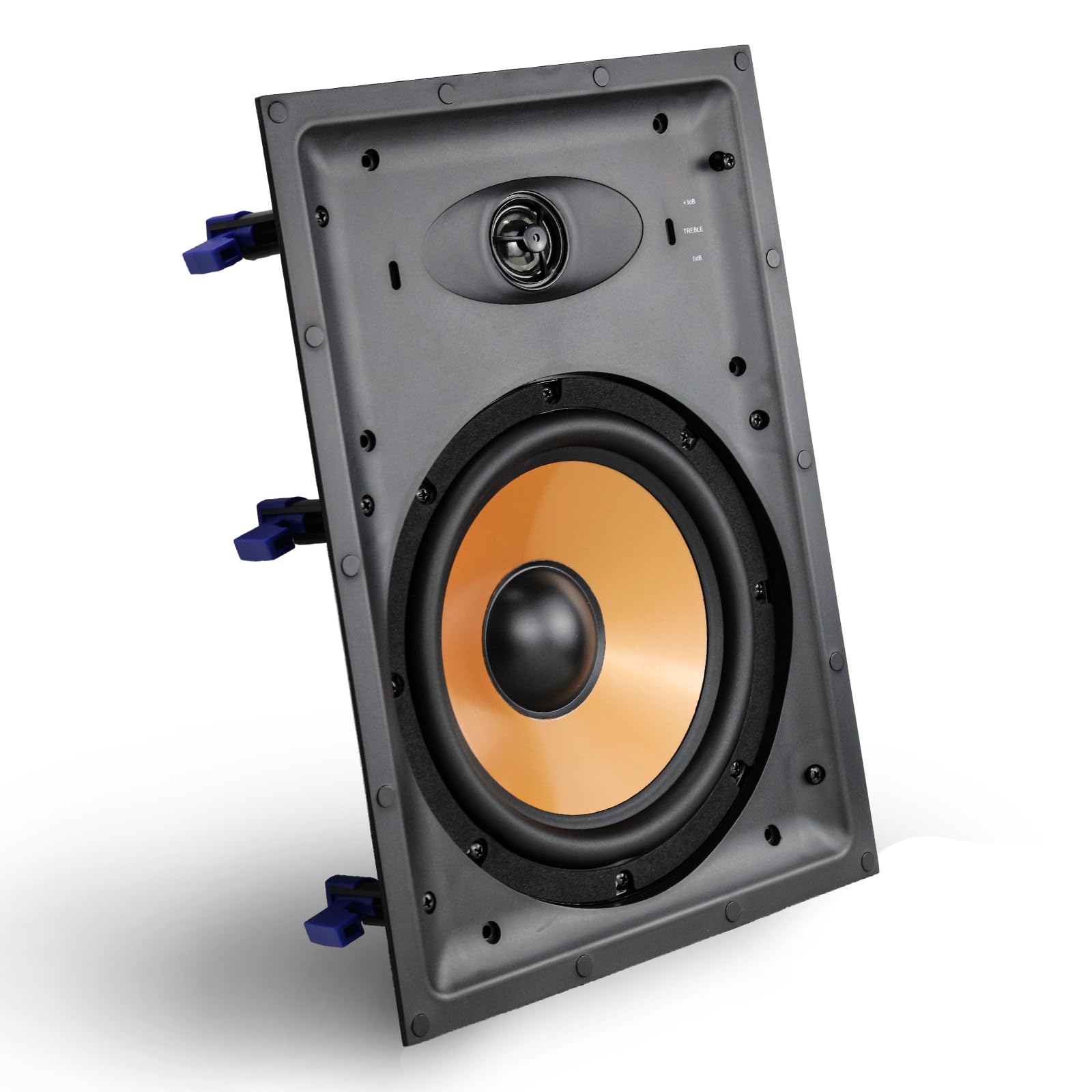 STUDIOFINIX 8 Inch 2-Way in-Wall Speakers 120 Watts Flush Mount Home Stereo Speaker Perfect for Home Theater,Indoor,Office,Kitchen, Living Room, Bedroom (White, Paintable Grille)-picture-10
