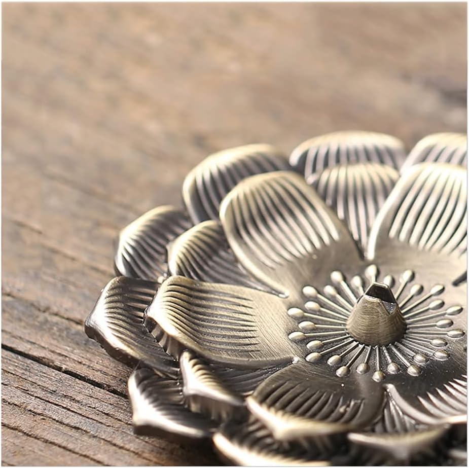 Incense Burner Backflow Incense Burner Stick Incense Holder Home Buddhism Decoration Coil Lotus Censer Alloy Zen Budd Home Decor Incense Fountain