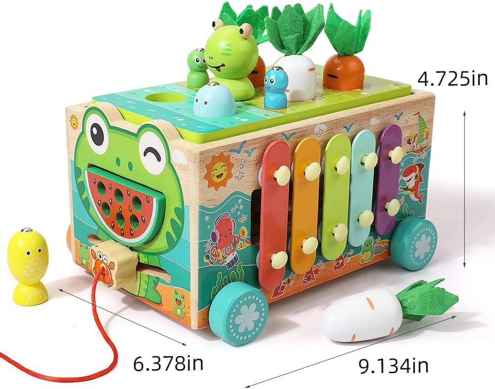 JAUNTY Toddler Wooden Montessori Toy for 1 2 3 Year Old Toys, Educational Stem Toy for Baby Boys Girls 18 Months+, Preschool Learning Fine Motor Skill First 1st Birthday Gifts for Kids Girl Boy 1-3 - Image 6