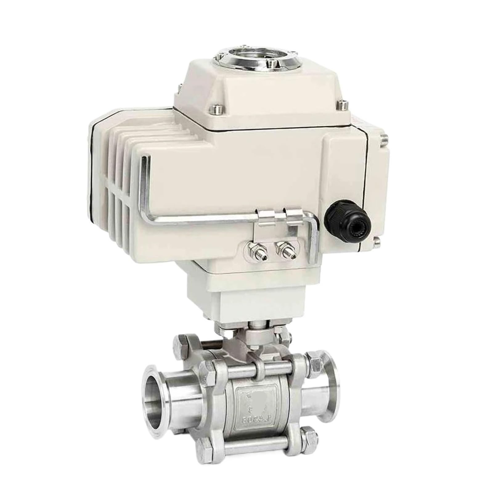 Vanne à bille électrique en acier inoxydable Φ38 haute résistance avec manchon 220V
