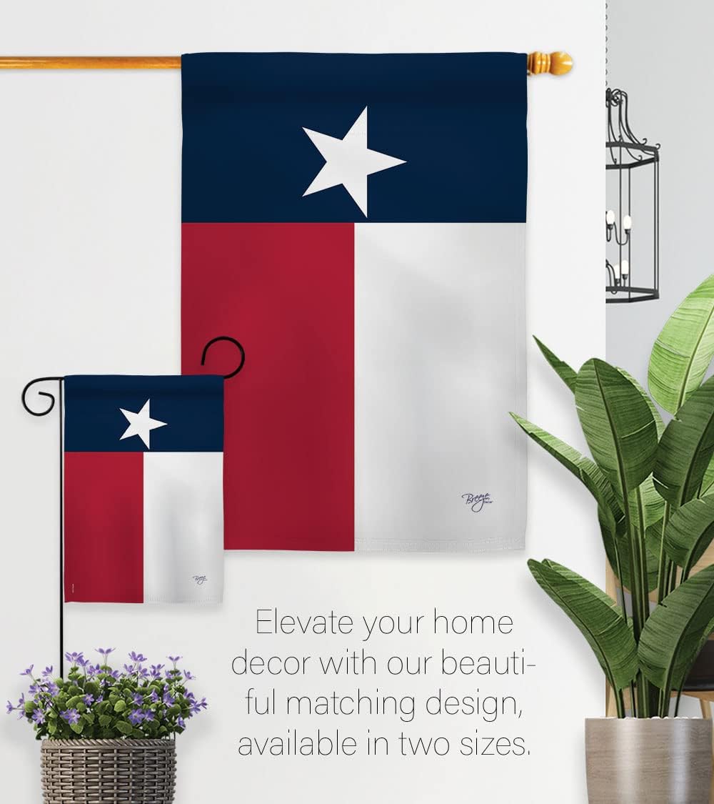 Breeze Decor G158230 Texas Americana States Double Side Decorative Garden Flag, 13" x 18.5", Multicolor