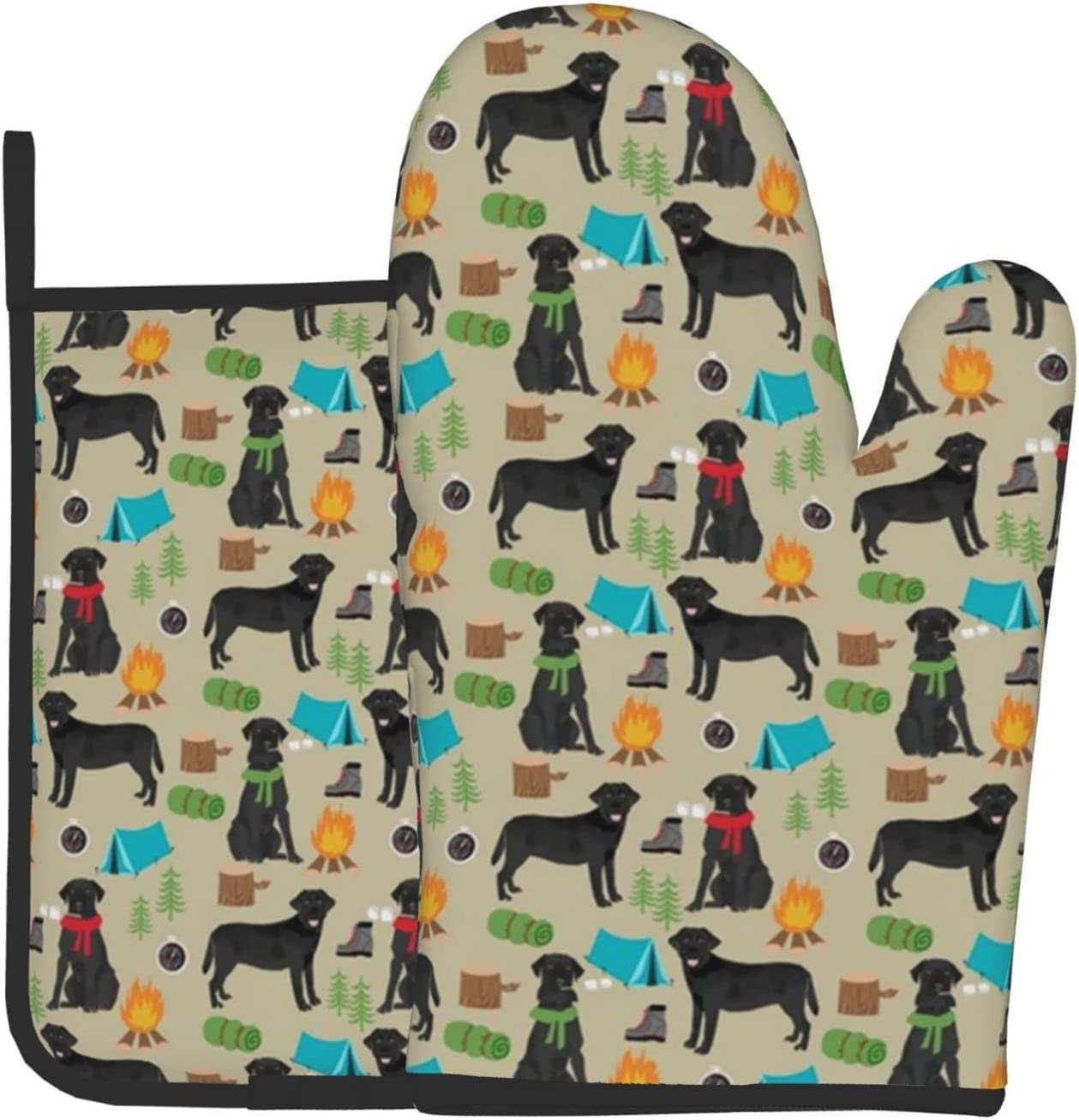 Labrador-Ofenhandschuhe Für Hundeliebhaber – Hitzebeständig, Mit Süßem Hundemotiv, Ideal Für Backen, Grillen, Kochen