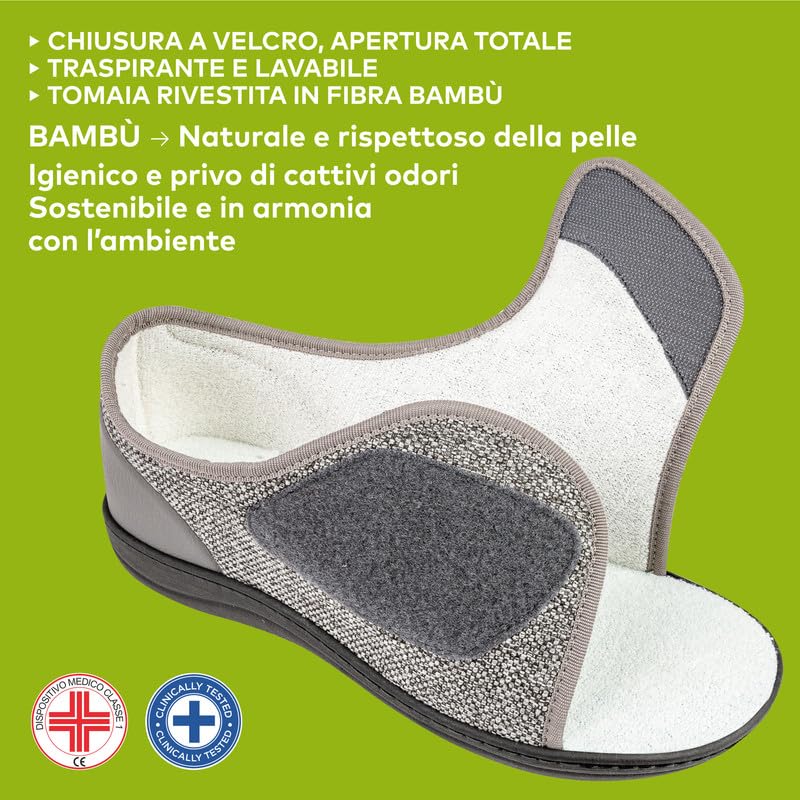 Scarpe Ortopediche Donna e Uomo, Tecnica 4M, Per Alluce Valgo, Fasi Post Operatorie e Lunghe Guarigioni, Scarpe Traspiranti Antiscivolo, Plantare Estraibile