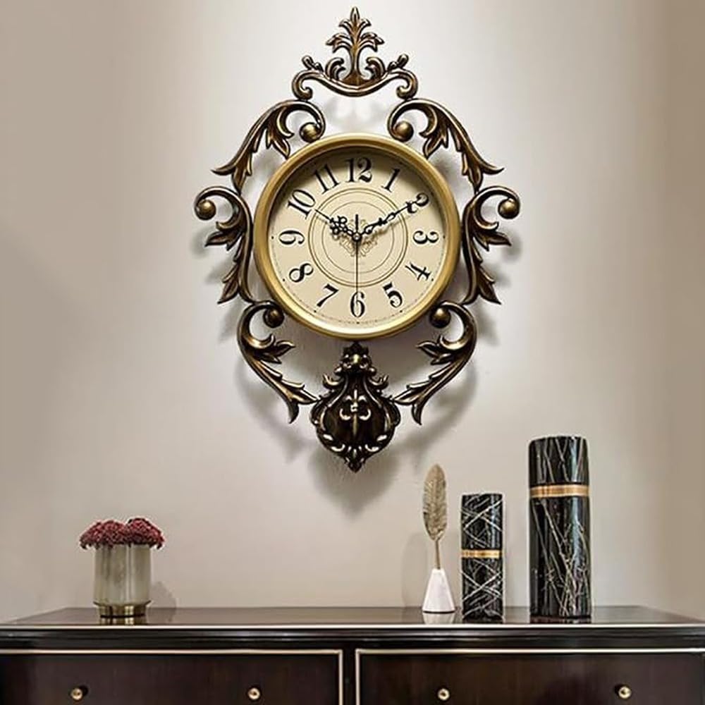 Reloj de Pared silencioso, Reloj Grande,Tamaño pequeño【37.5 * 54cm】