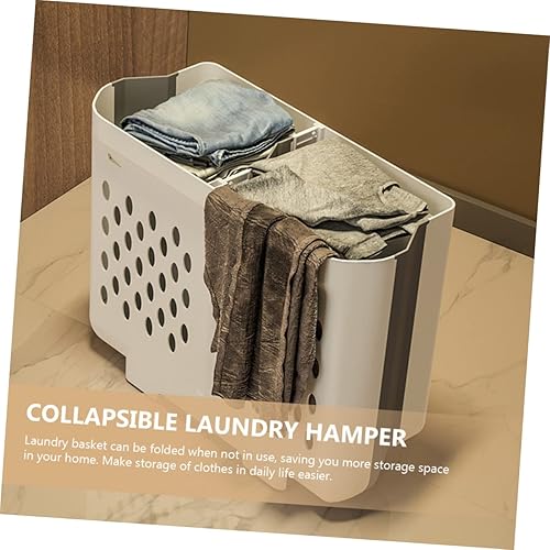 Miniatura 2 de Cabilock Cesta de lavandería de mimbre resistente cesta de lavado delgada