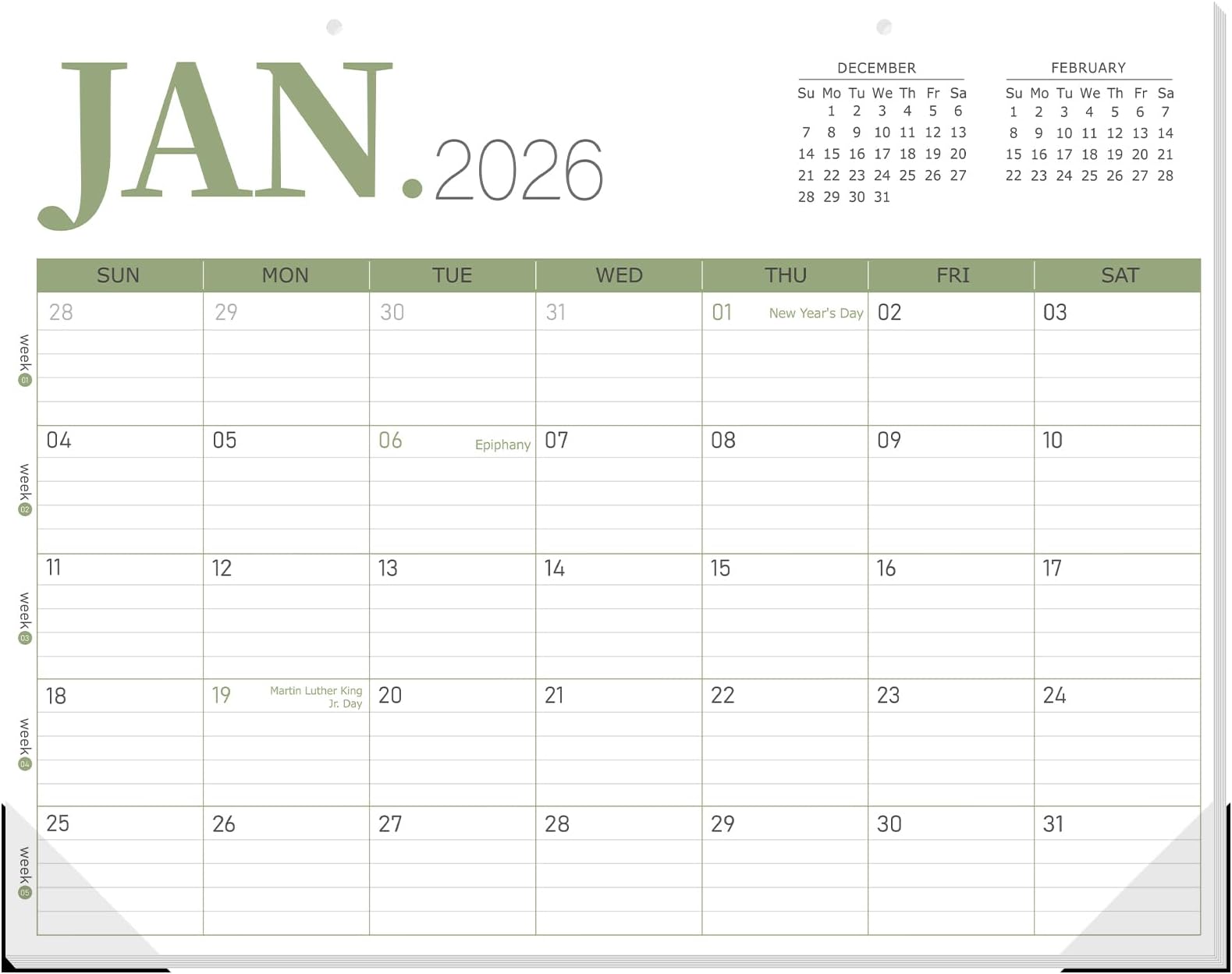 GuassLee Desk Calendar 2026, 18-Month Hanging Desk/Wall Calendar From 2026 Jan-2027 Jun, 14" X 11" Monthly Planner with Thick Paper For Office Home School Desk Organizing