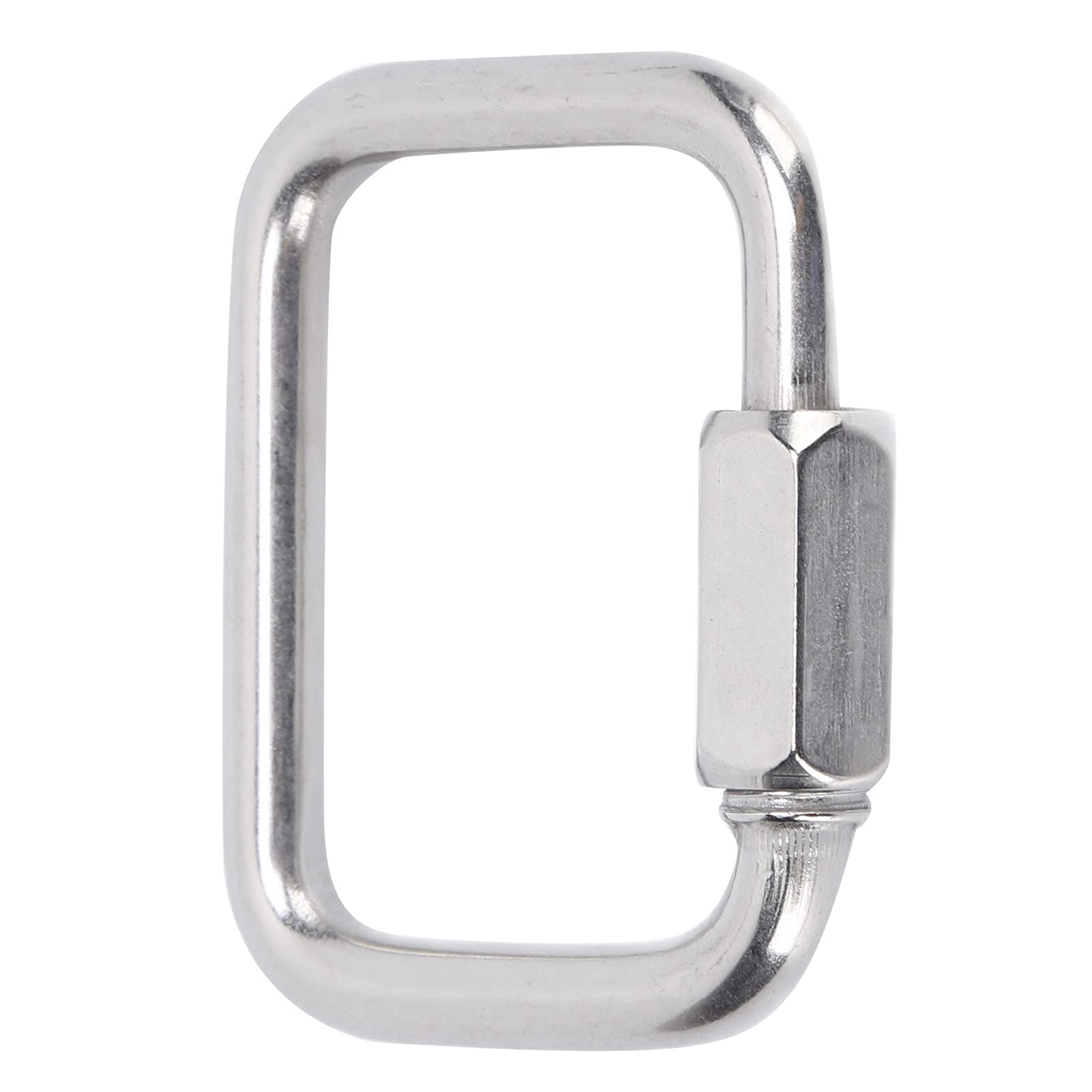 ZIZEV Connecting Buckle, Stainless Steel Chain Link, Resistant, Proof, Multifunctional Four Corner for Camping Hiking Hammock (8mm)