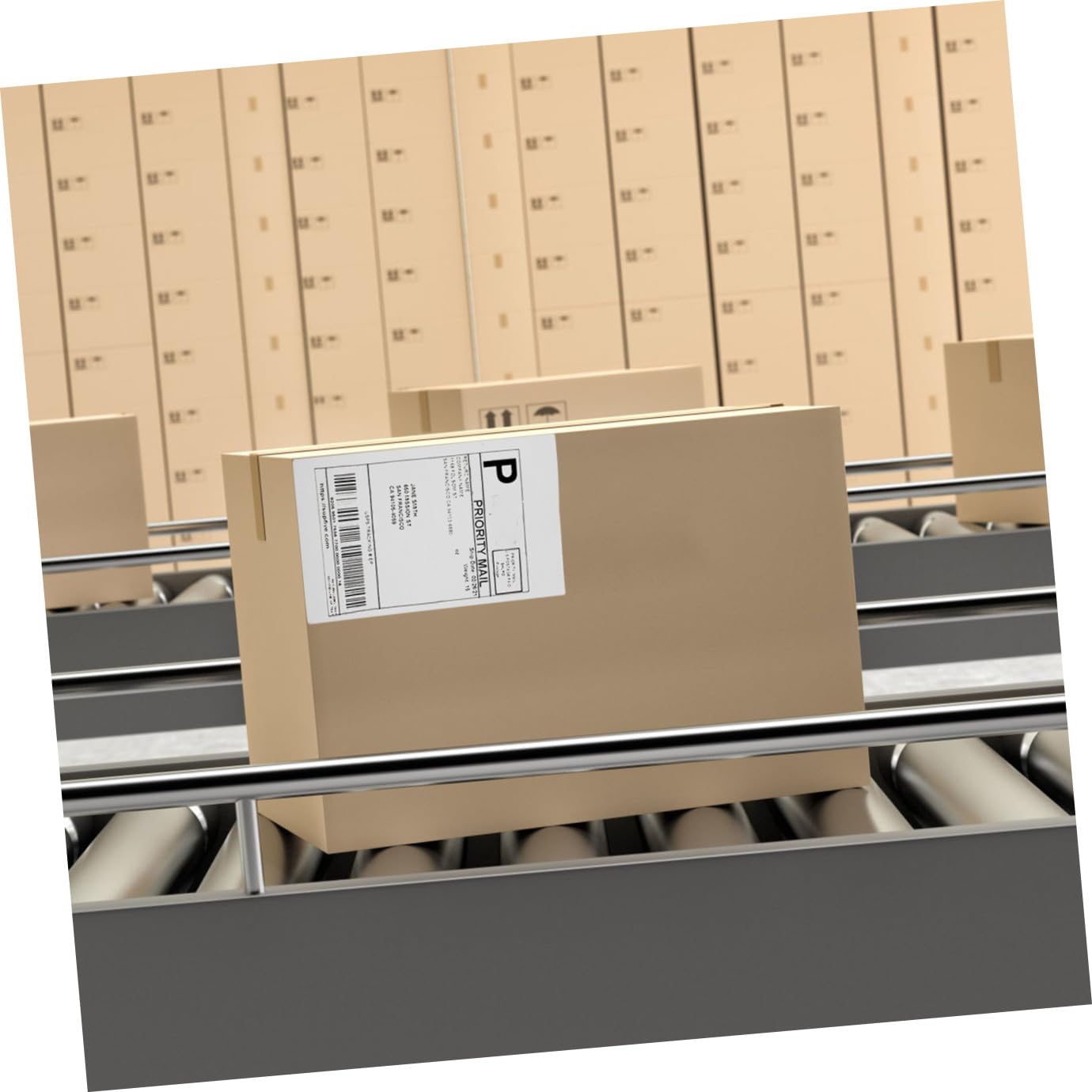 Uonlytech 500pezzi Etichette Termiche Dirette Etichette Per Stampante Compatibili Rollo e Zebra Carta Per Adesive Spedizione Autoadesive Per