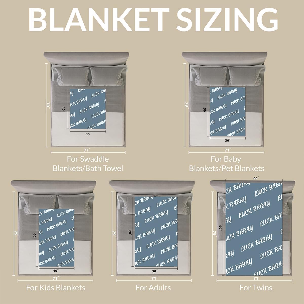 Personalized Baby Blanket with Names - Custom Baby Blanket for Boys & Girls - Customized Baby Blanket for Newborns Made of Soft Flannel for Gift, Swaddle, & Wrap - Personalized Name Blanket (30x50)