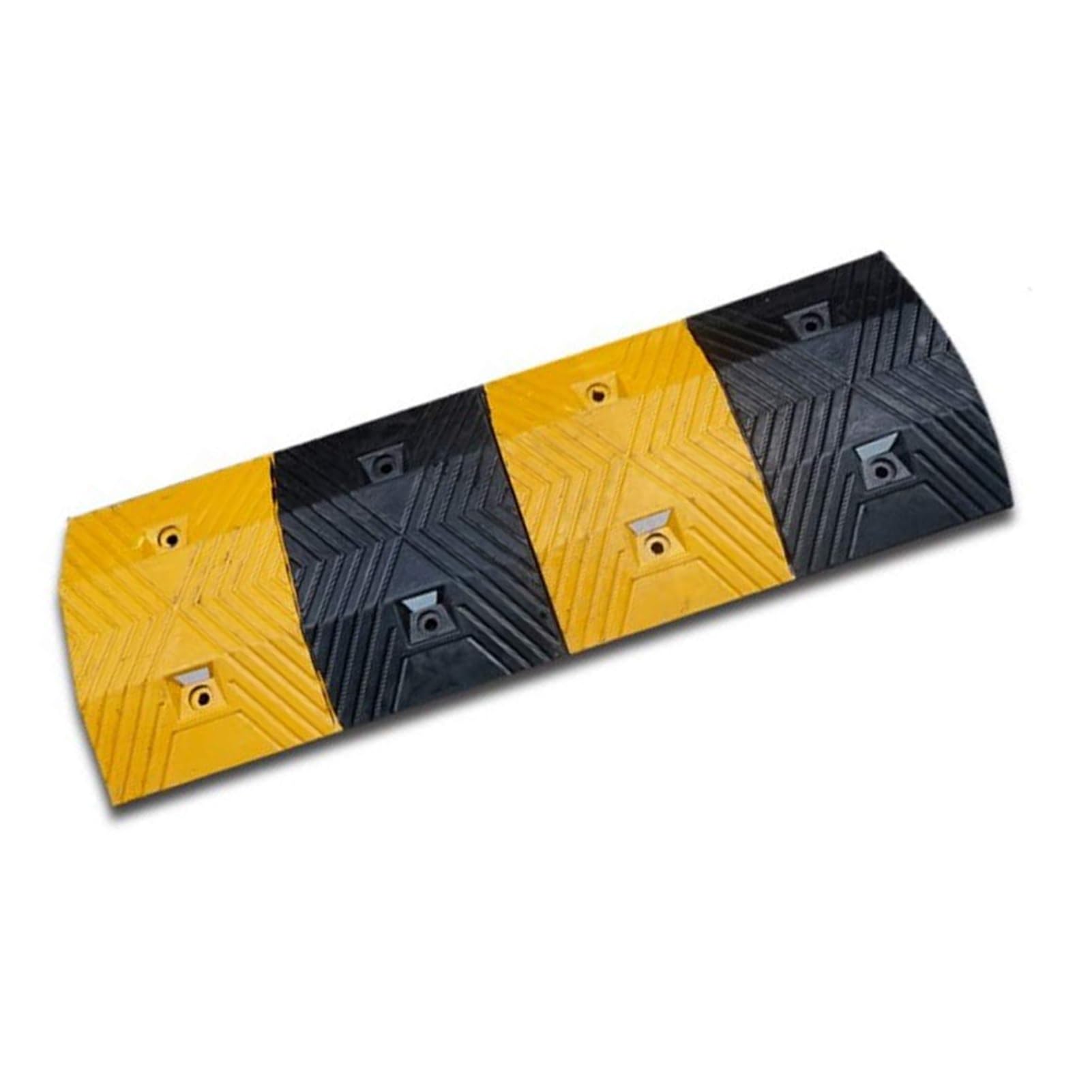 HTTGDGDH Speed Bumps, Speed Bumps, Yellow And Black Rubber, Suitable For Vehicle Ramps, Garages, Car Uphill Mats, School Speed Bumps,