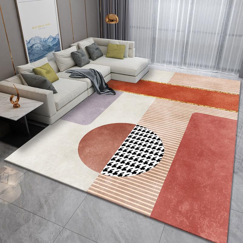 Tapis antidérapant grand format 200x300 cm avec moquette chambre moelleuse orange