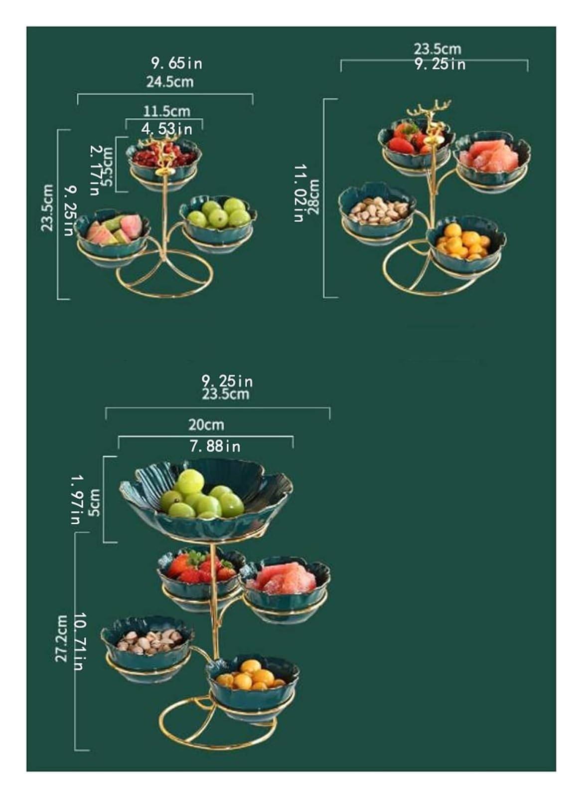 Miska na owoce, Miska na owoce Stolik kawowy Talerz Salon Recepcja domu(28CM)