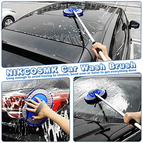 Nikcosmk CWB-1 62'' Car Wash Brush Kit Mitt Mop Sponge thumb #1