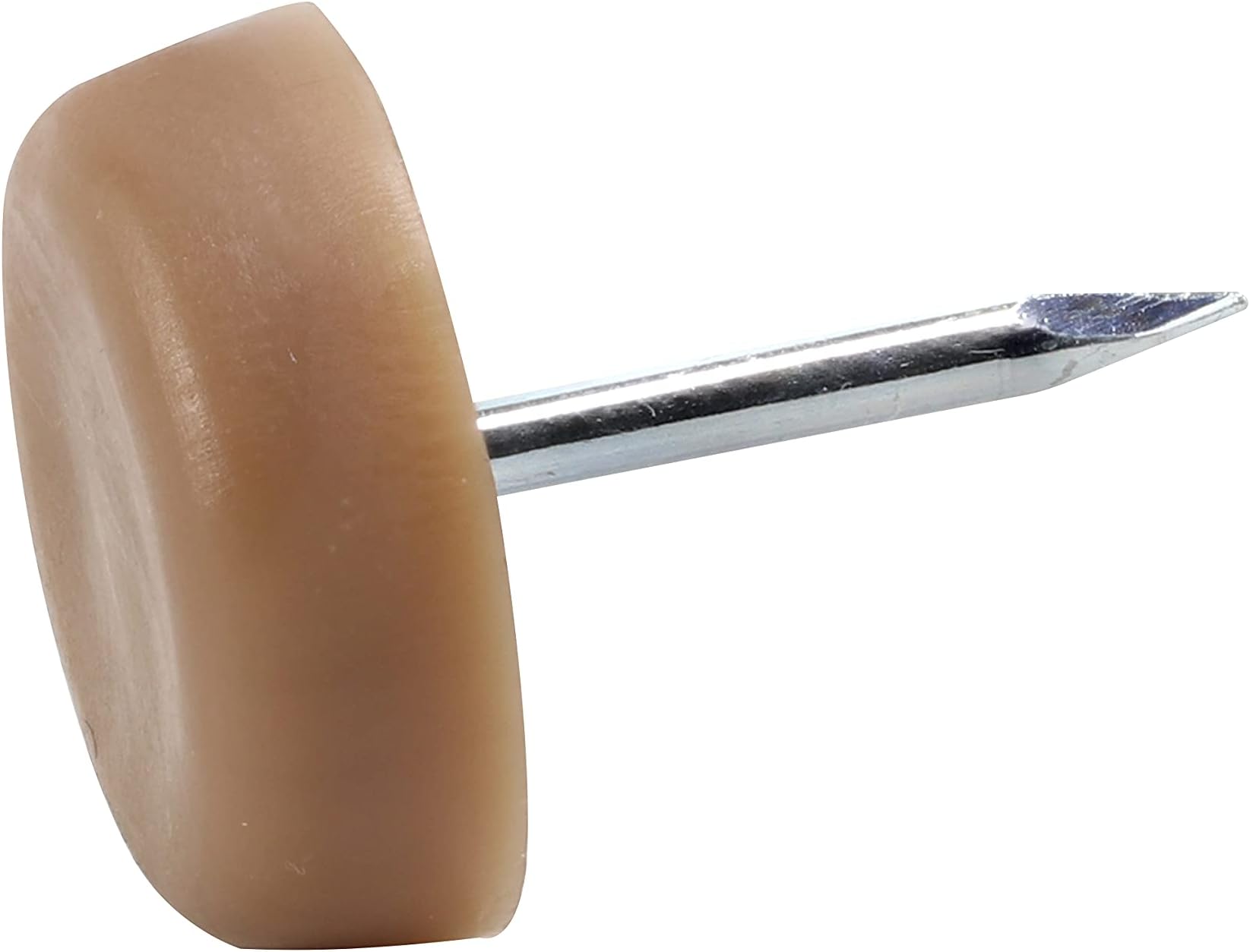 25 Pack Rok Hardware 3/4″ (19mm) Standard Nail On Furniture Glides in Brown Color, Flat Head, Chair Foot Glides, SLG34BRN