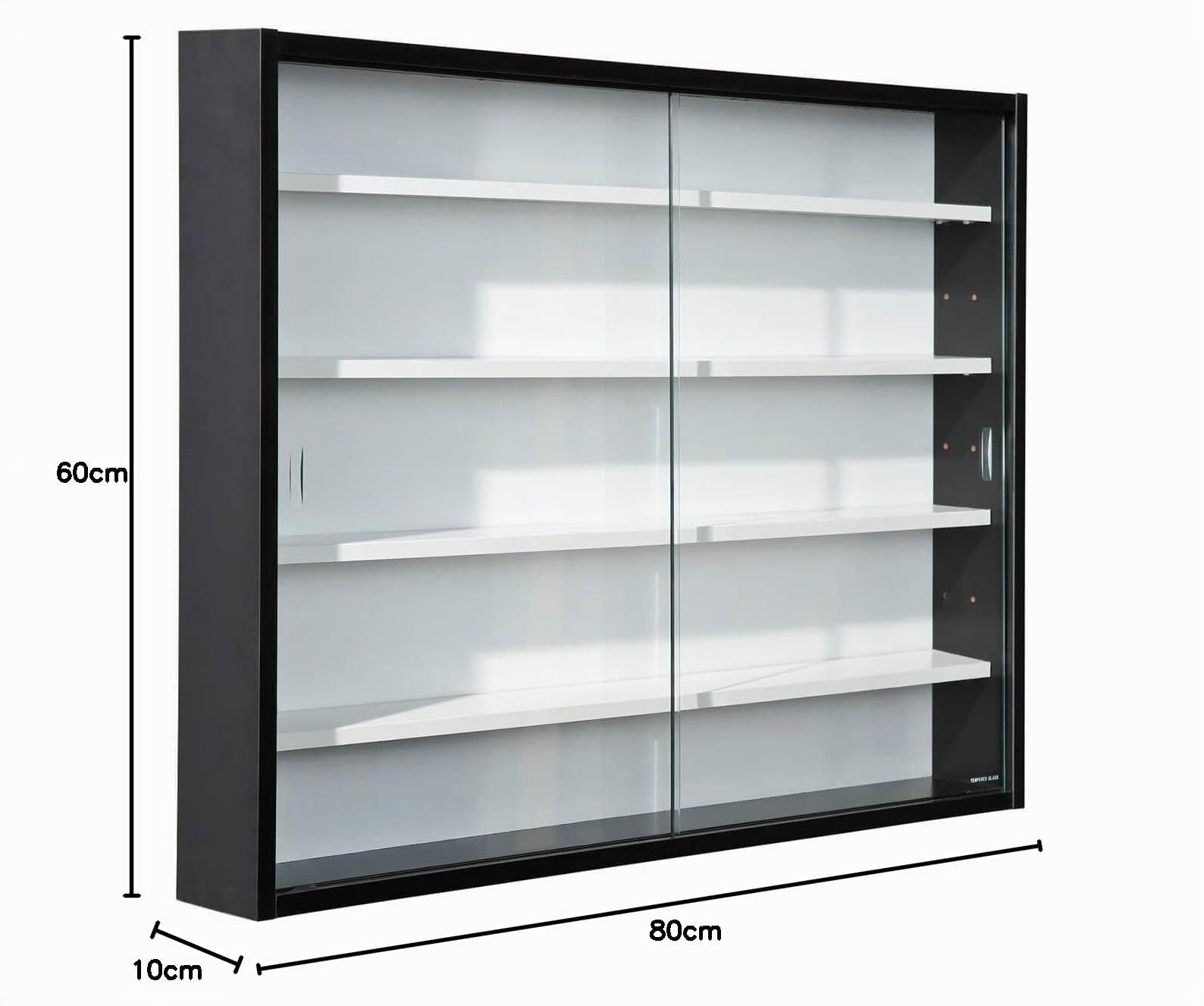 AltoBuy Collect N&B - Vitrine Murale 5 Compartiments Noire et Blanche