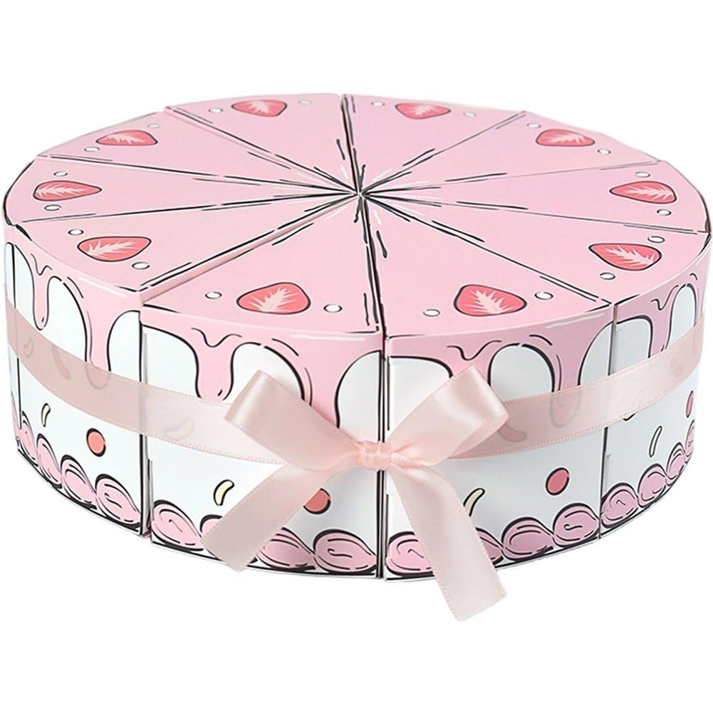 Amazon｜Lixgoma ケーキボックス 紙製 三角 ギフトボックス DIY 誕生日