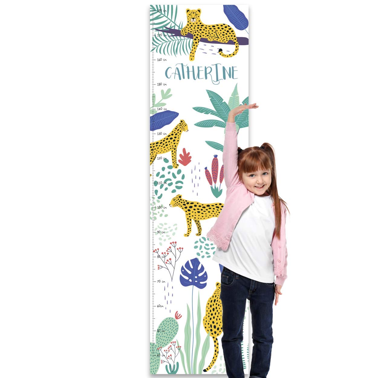Paper Themes Personalised Height Chart - Cheetah