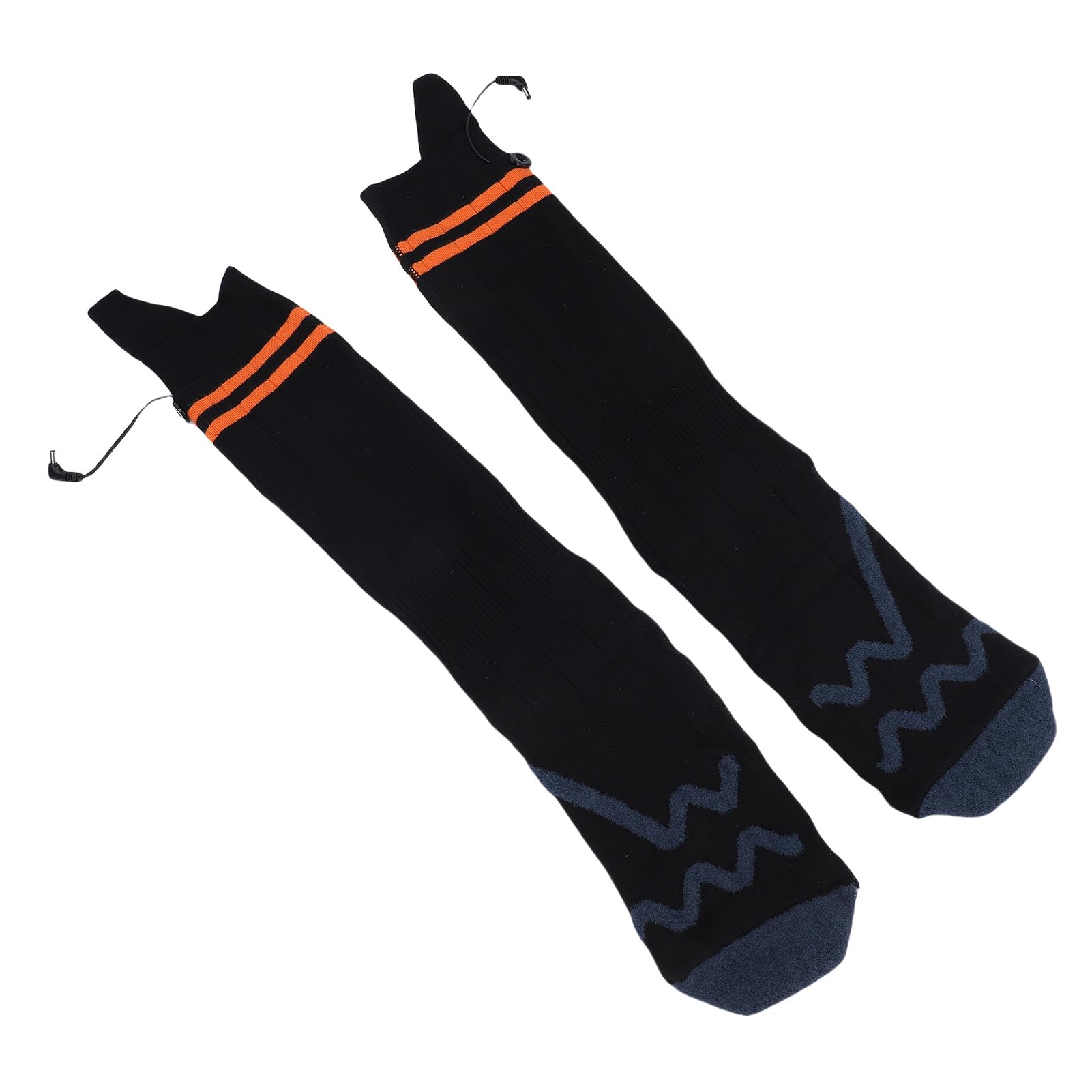 Tbest Chaussettes Chauffantes Douces électriques pour les Activités de Plein Air en Hiver, Alimentées par Batterie, 4 Réglages de Température