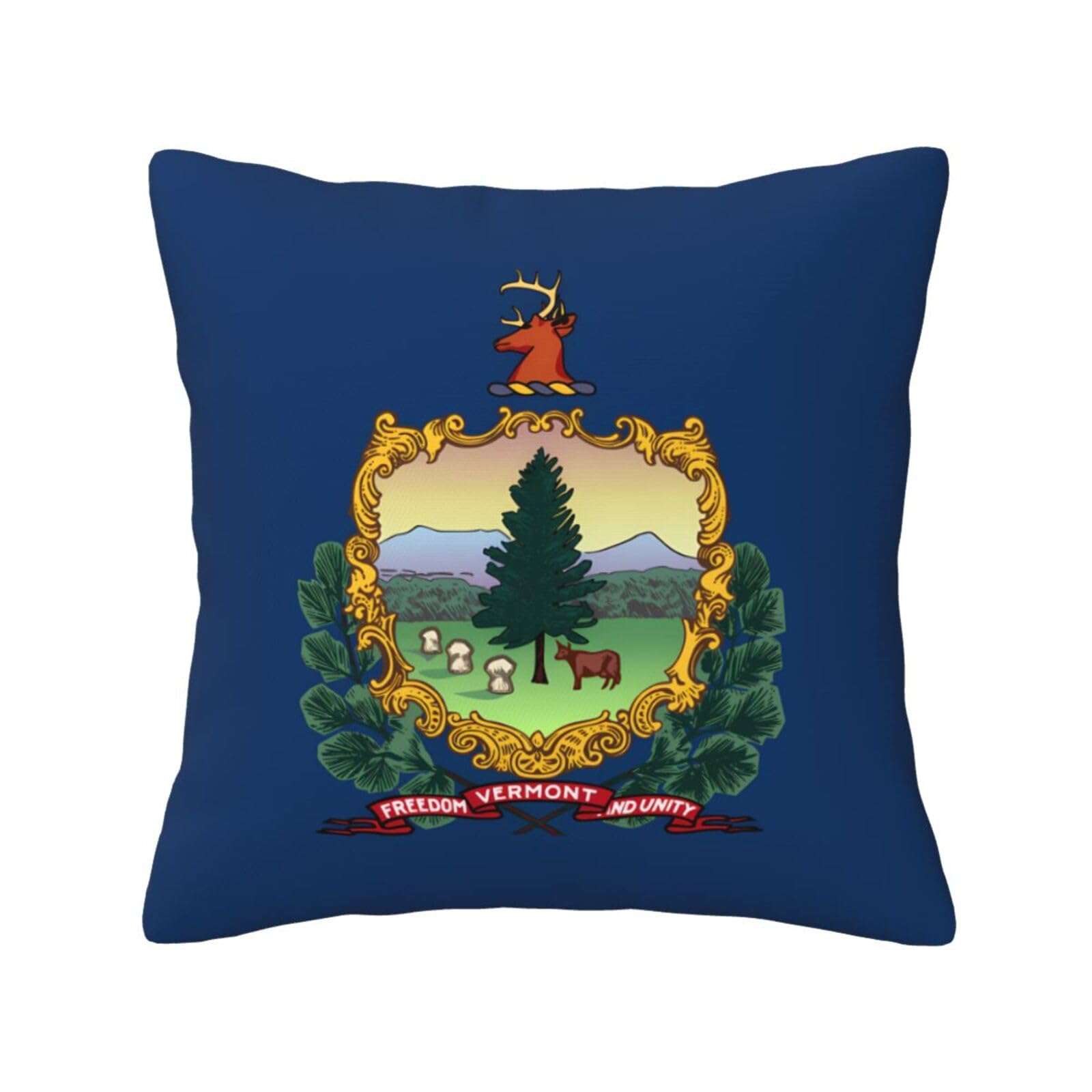 SXZVVBN Vermont State FlagDecorative Square Sofa Cushion Covers
