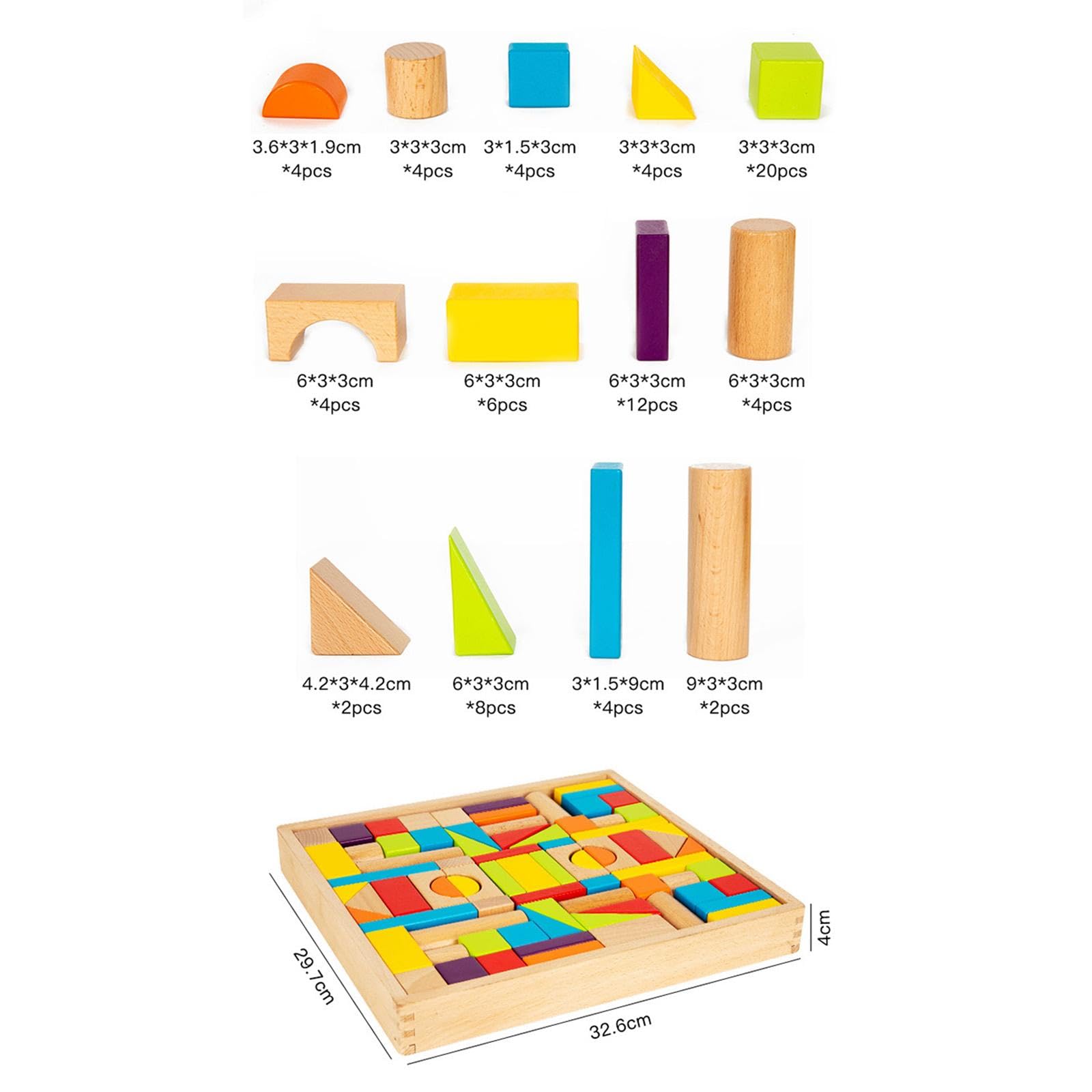 78 Pezzi Blocchi da Costruzione in Educativo Sviluppo Abilità Motorie Mattoncini DIY Interattivi per Bambini Adatto per Casa Scuola attività, Colorato