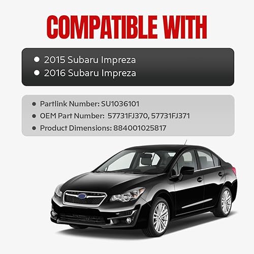 Miniatura 4 de FITRITE AUTO PARTS Nueva parrilla de parachoques delantero para Subaru Impreza 2015-2016, acabado texturizado gris oscuro mate, plástico SU1036101