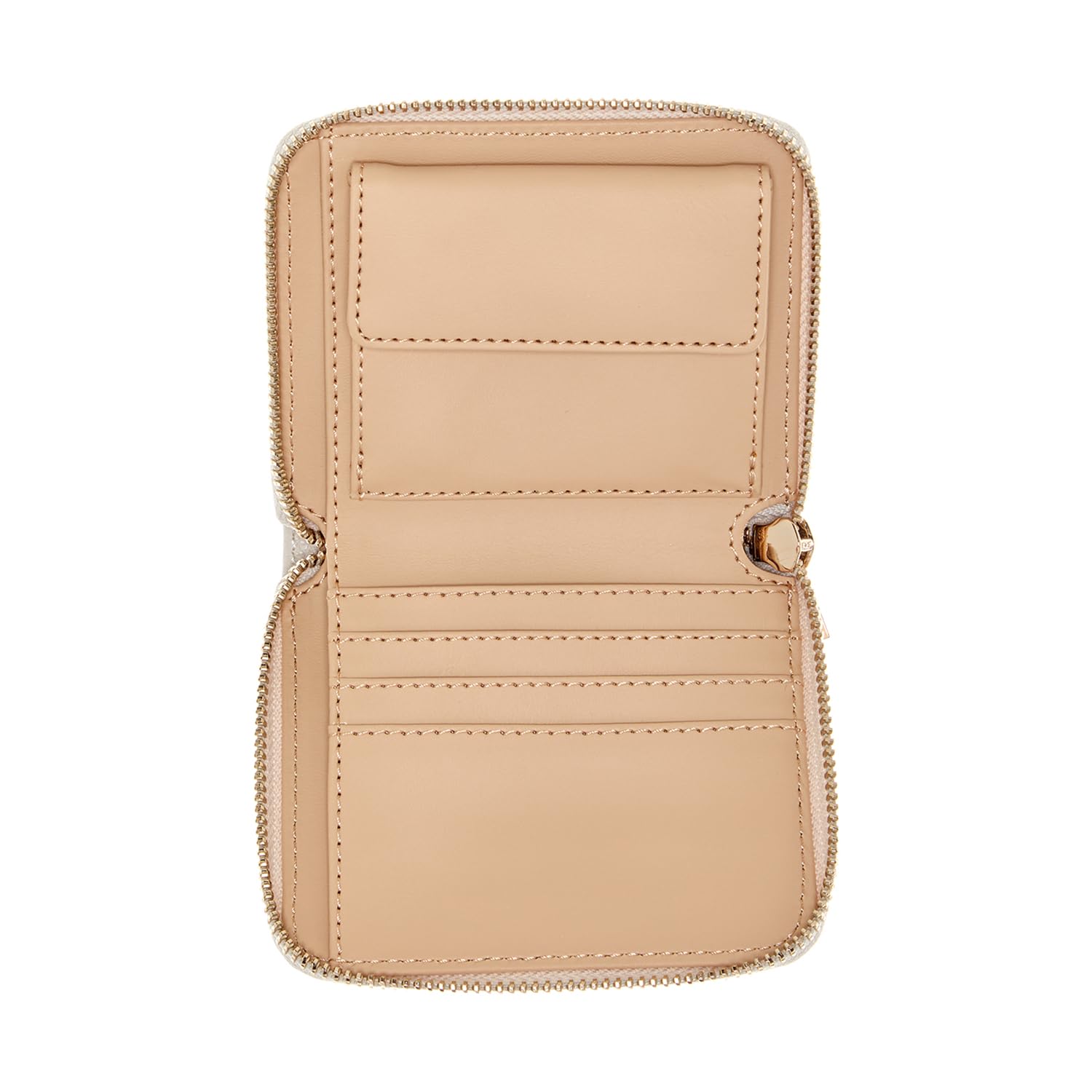 GUESS Laurel SLG Small Zip Around Bag, Brązowe logo, jeden rozmiar