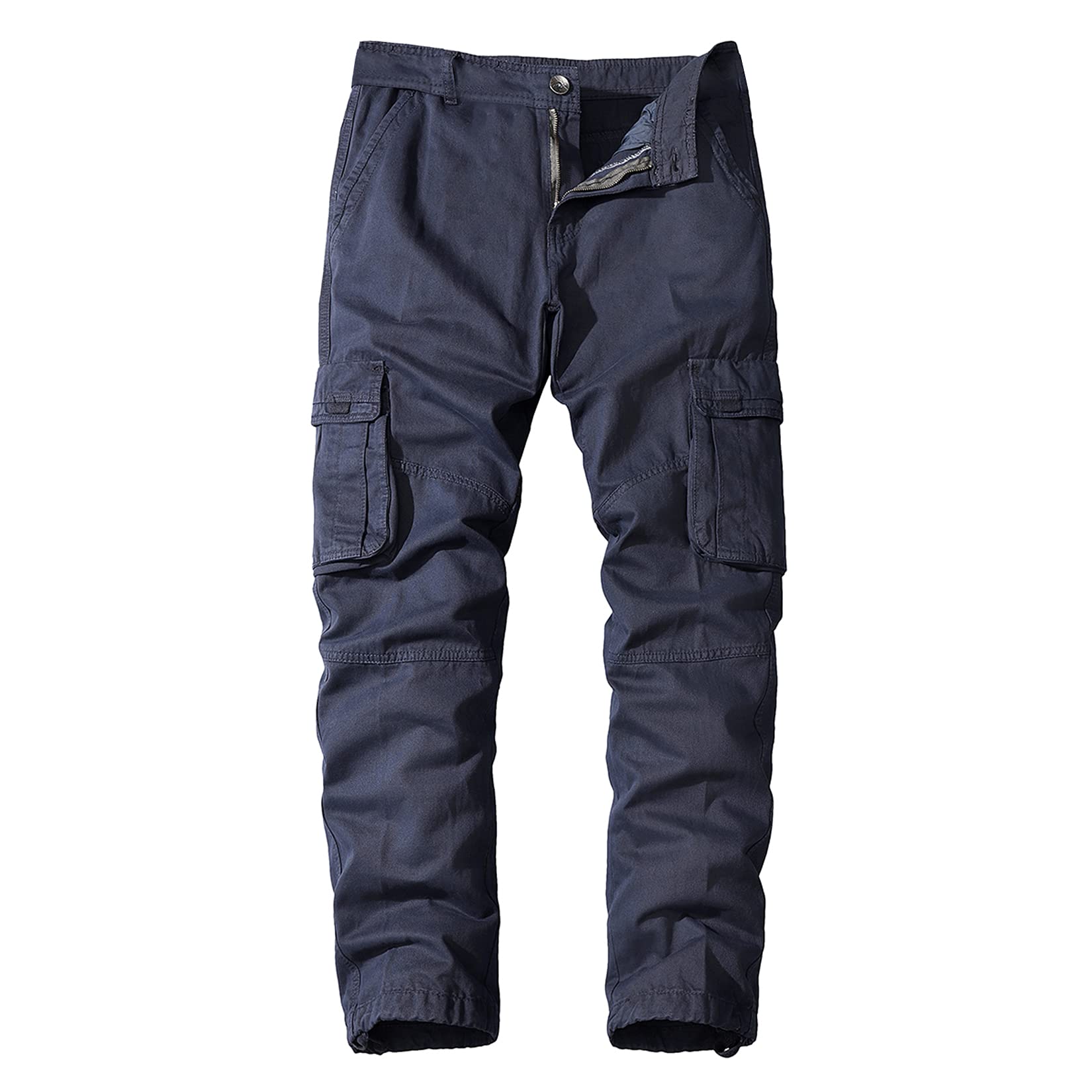 Lus Chic Mens Chino Pants Cargo Workout Lounge Jogger Work Tapered Streetwear Trousers