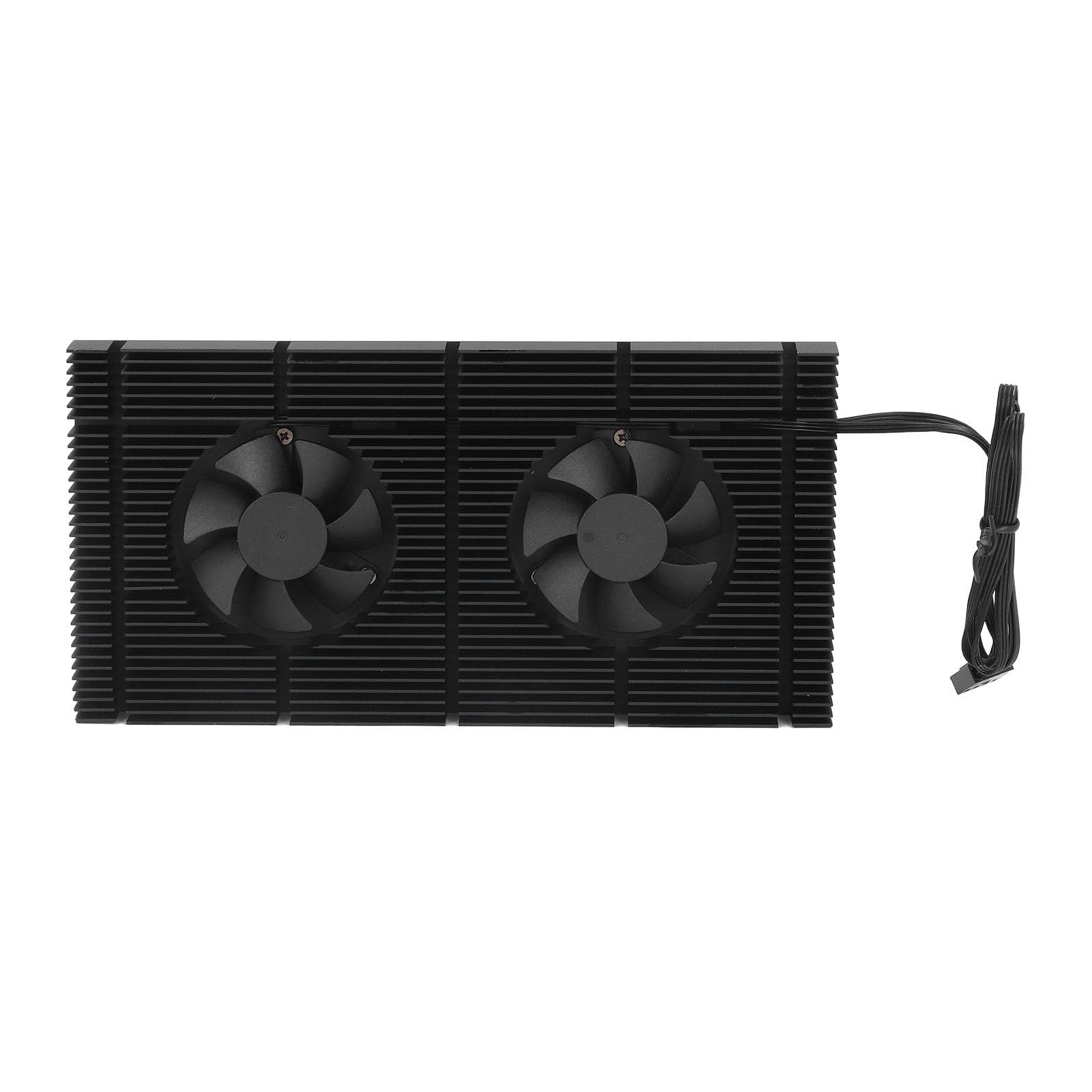 Cocoarm GK6 Ventilador Dual PWM VRAM Disipador de Calor Aleación de Aluminio GPU Placa Posterior Radiador 90 X 180 X 15 Mm Ajustable 1500 a 5000 RPM para Refrigeración de Memoria de Plano Posterior
