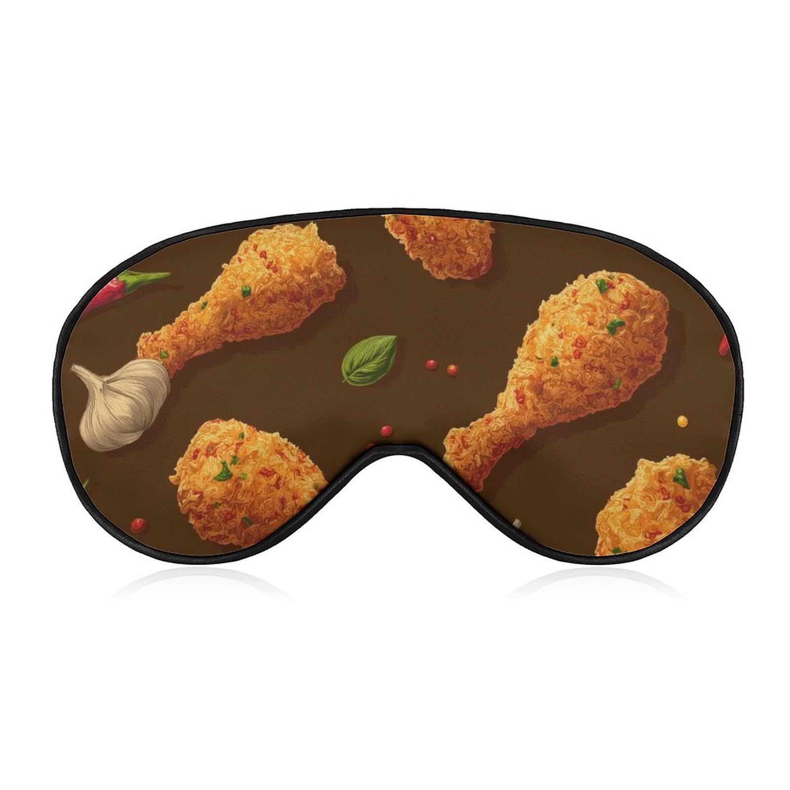 Sleep Mask Blackout Eye Mask for Sleeping Fried Chicken Drumstick Night Blindfold for Men Women