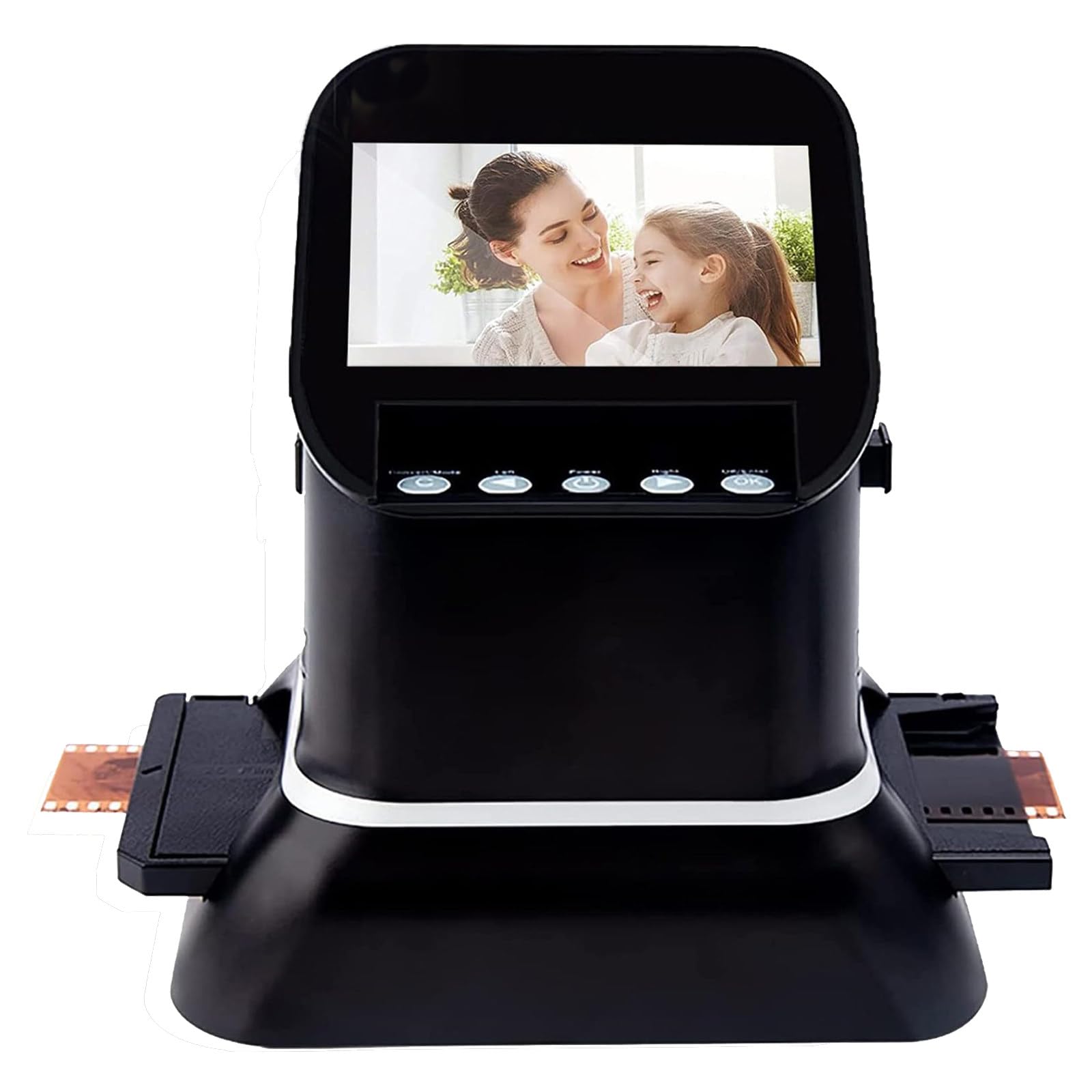 Scanner portatile per film, convertitore digitale ad alta risoluzione con schermo LCD, converte negativi e diapositive in JPEG