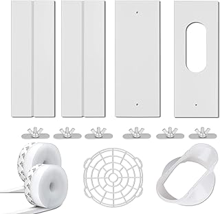 Portable Air Conditioner Window Kit, Upgrade Portable AC Window kit, Window Vent Kit with 2pack 3m seal, Sliding AC Vent Kit for Exhaust Hose (5.1"/13cm)