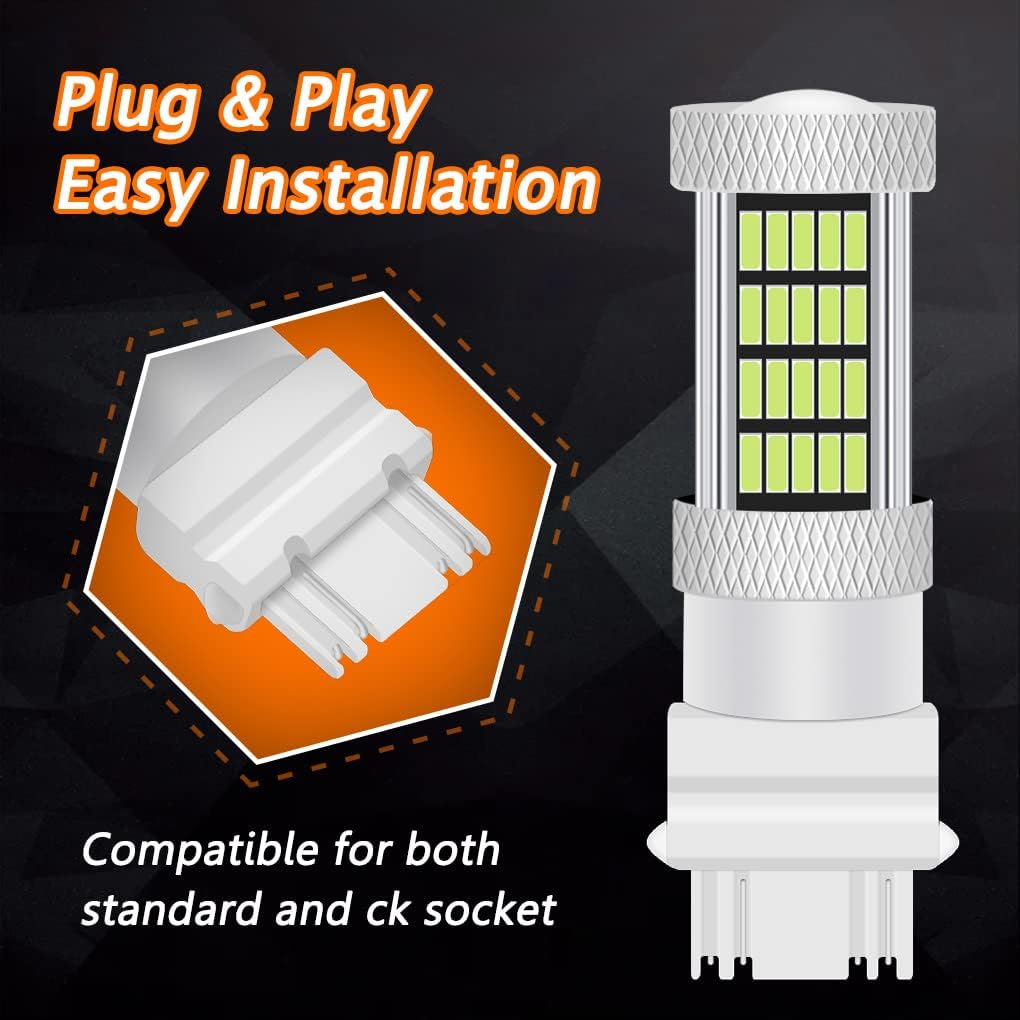High Power 92smd LED Bulbs 8000K Ice Blue 3157 3156 4157 4057 Brake Center High Stop DRL Tail Stop Daytime Running Light LED Bulb Lamp Replacement for Cars,Trucks, SUVs, Vans image 4